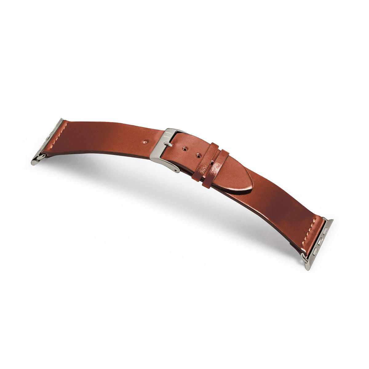 Apple Watch 10 Armband EPPENDORF aus Shell Cordovan Leder – Cognac