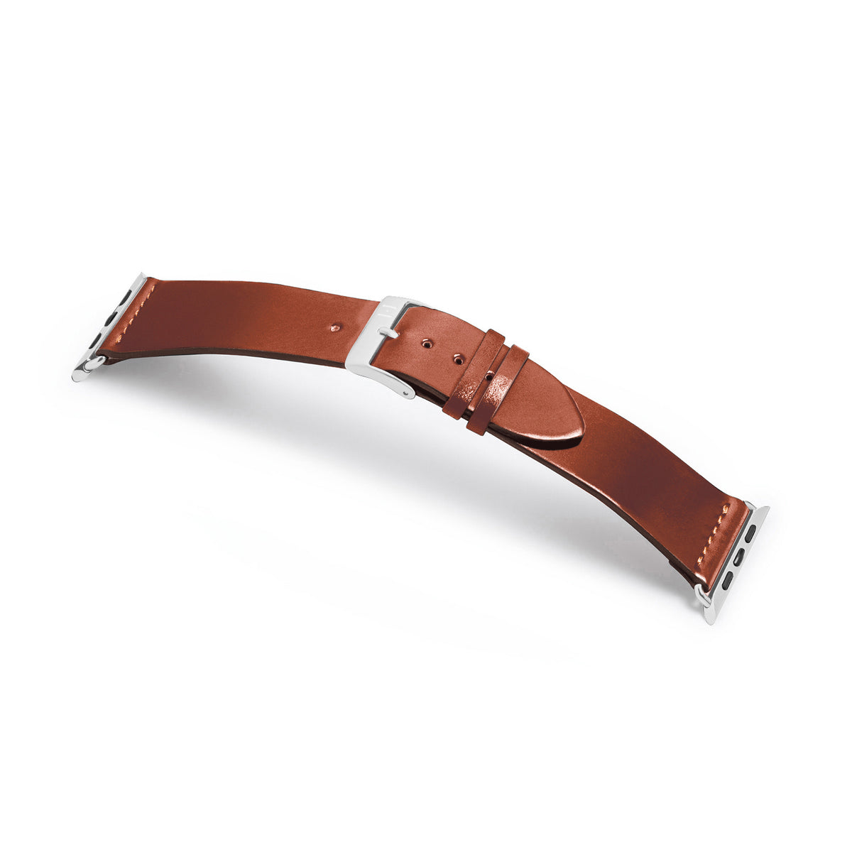 Apple Watch 10 Armband EPPENDORF aus Shell Cordovan Leder – Cognac