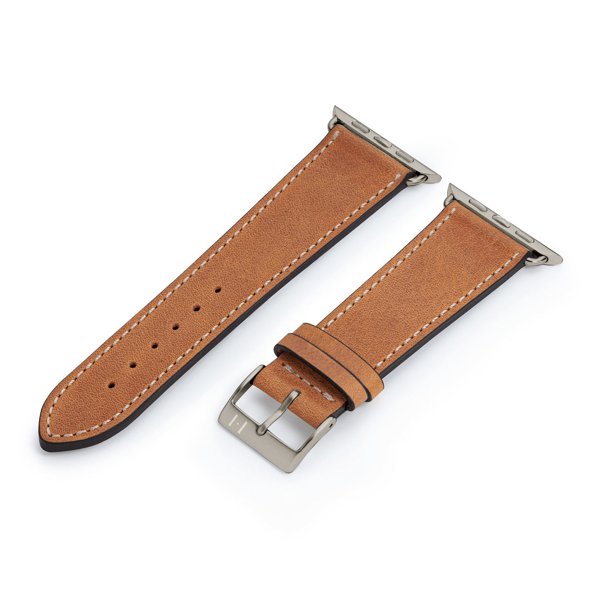 Apple Watch 10 Armband HOHELUFT aus weichem Leder – Cognac