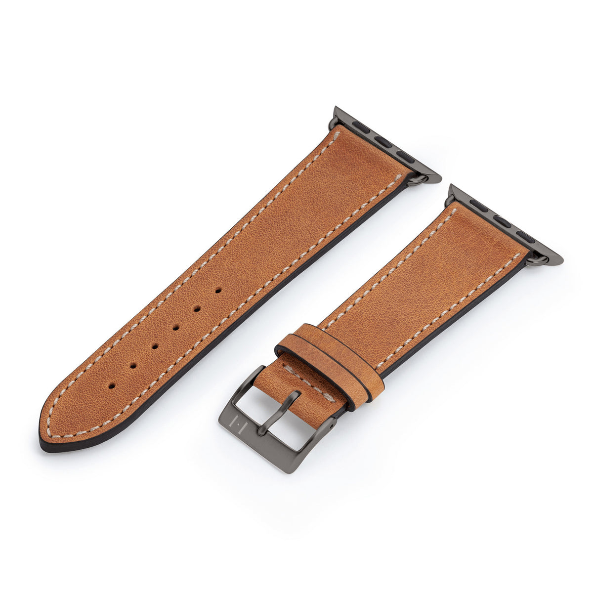 Apple Watch 10 Armband HOHELUFT aus weichem Leder – Cognac