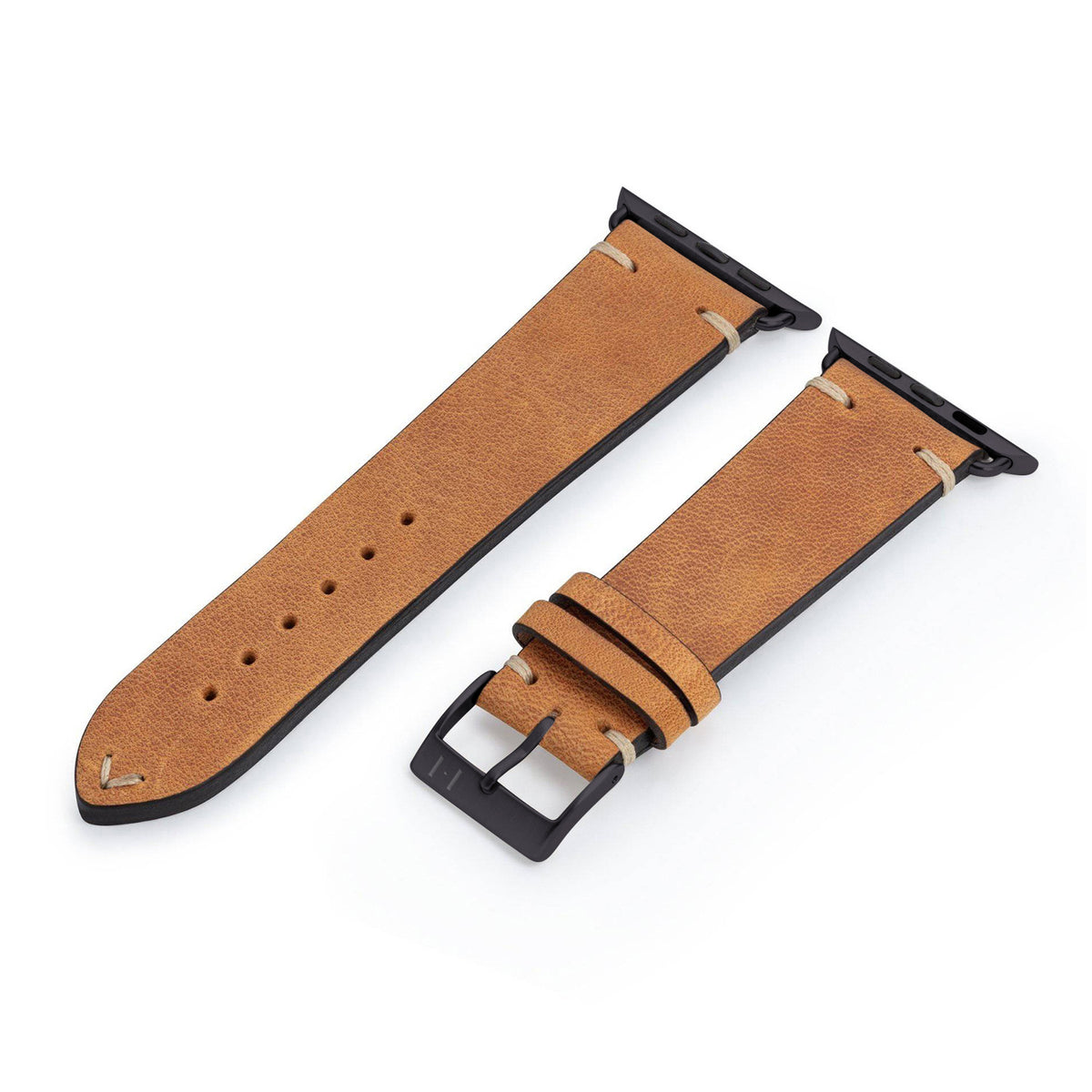 Apple Watch 10 Armband UHLENHORST (Vegetabiles Vintage-Leder) – Cognac