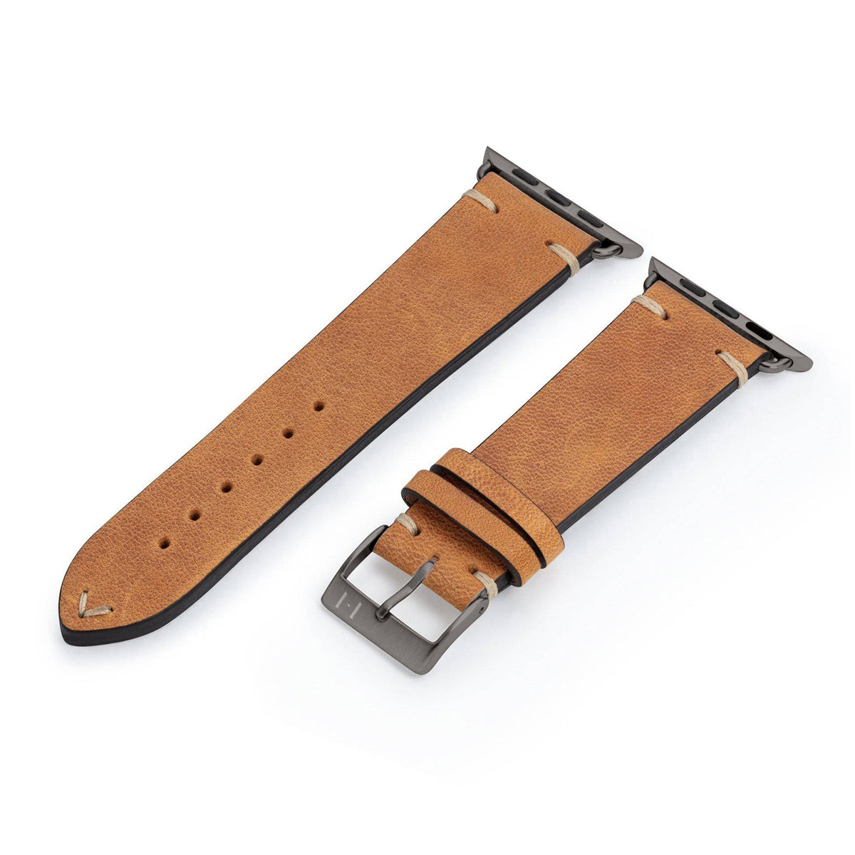 Apple Watch 10 Armband UHLENHORST (Vegetabiles Vintage-Leder) – Cognac