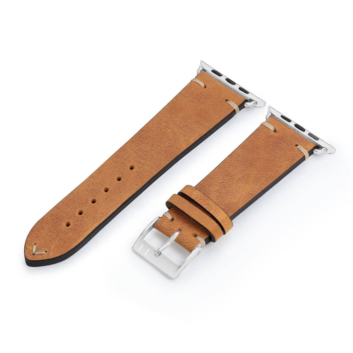 Apple Watch 10 Armband UHLENHORST (Vegetabiles Vintage-Leder) – Cognac