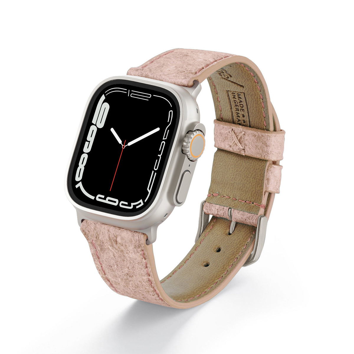 Apple Watch ULTRA Kokosarmband TerraRibbon von Happel, handgefertigt, 100 % Vegan, Altrosa