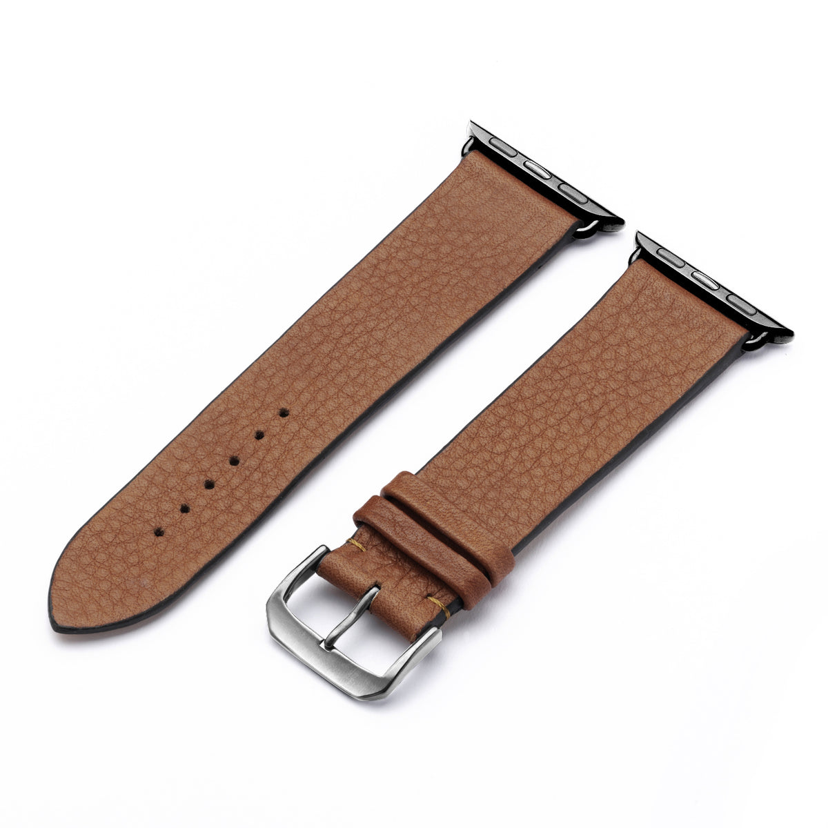 Horizon Uhrenarmband aus Bioleder für Apple Watch 10, handgefertigt, Cognac, von Happel