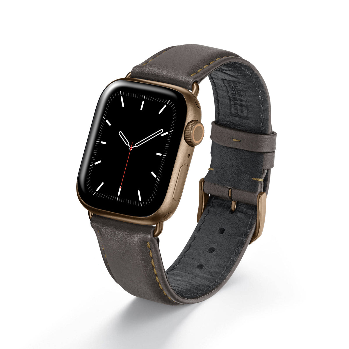 Apple Watch Uhrenarmband CanyonSky von Happel, Kalbsleder, leicht gepolstert, Mokka