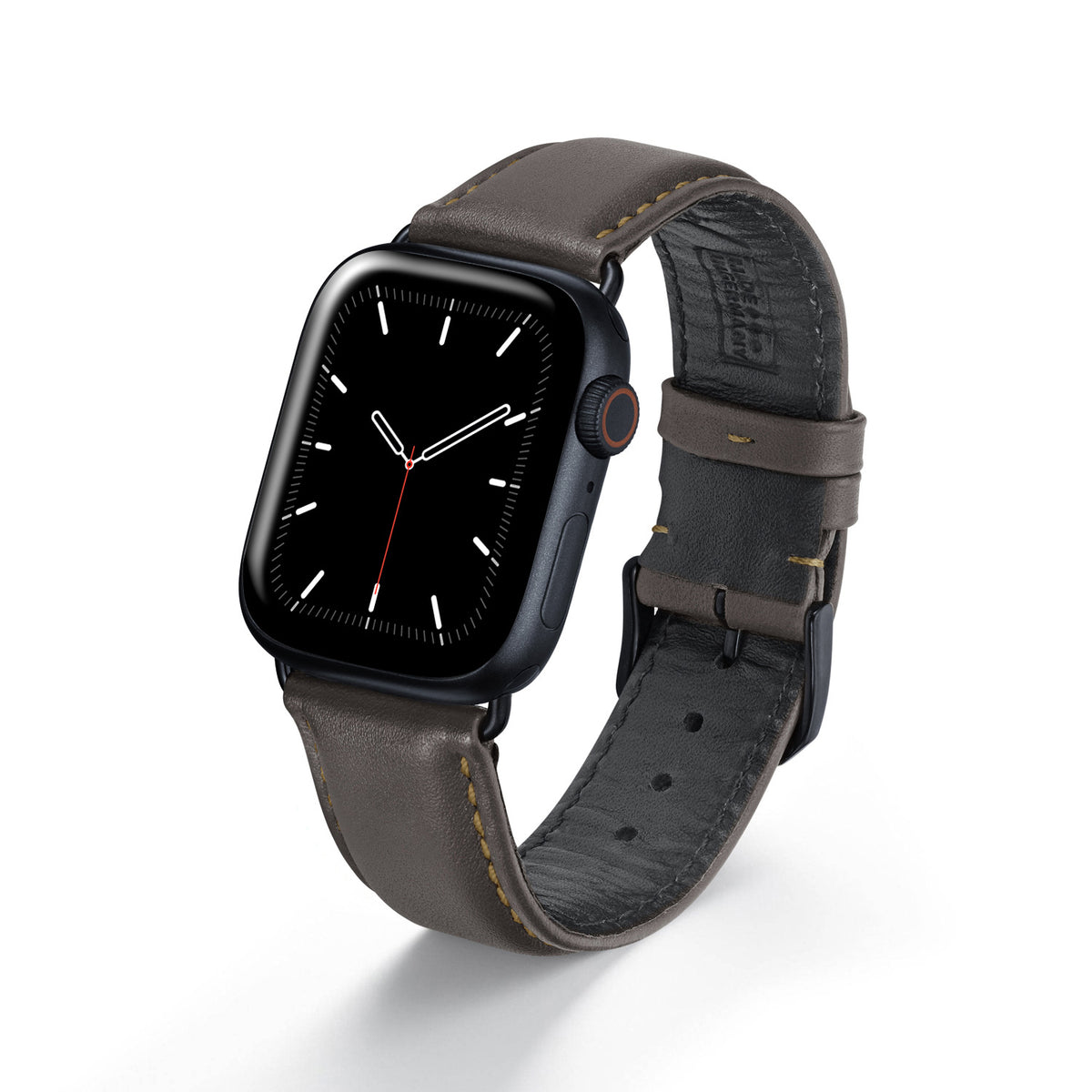 Apple Watch Uhrenarmband CanyonSky von Happel, Kalbsleder, leicht gepolstert, Mokka