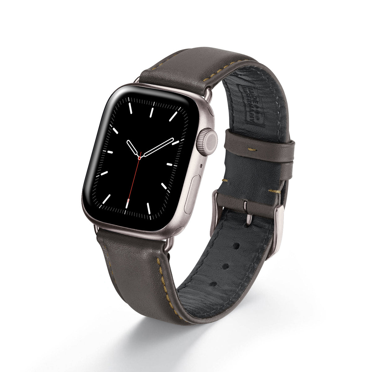 Apple Watch Uhrenarmband CanyonSky von Happel, Kalbsleder, leicht gepolstert, Mokka