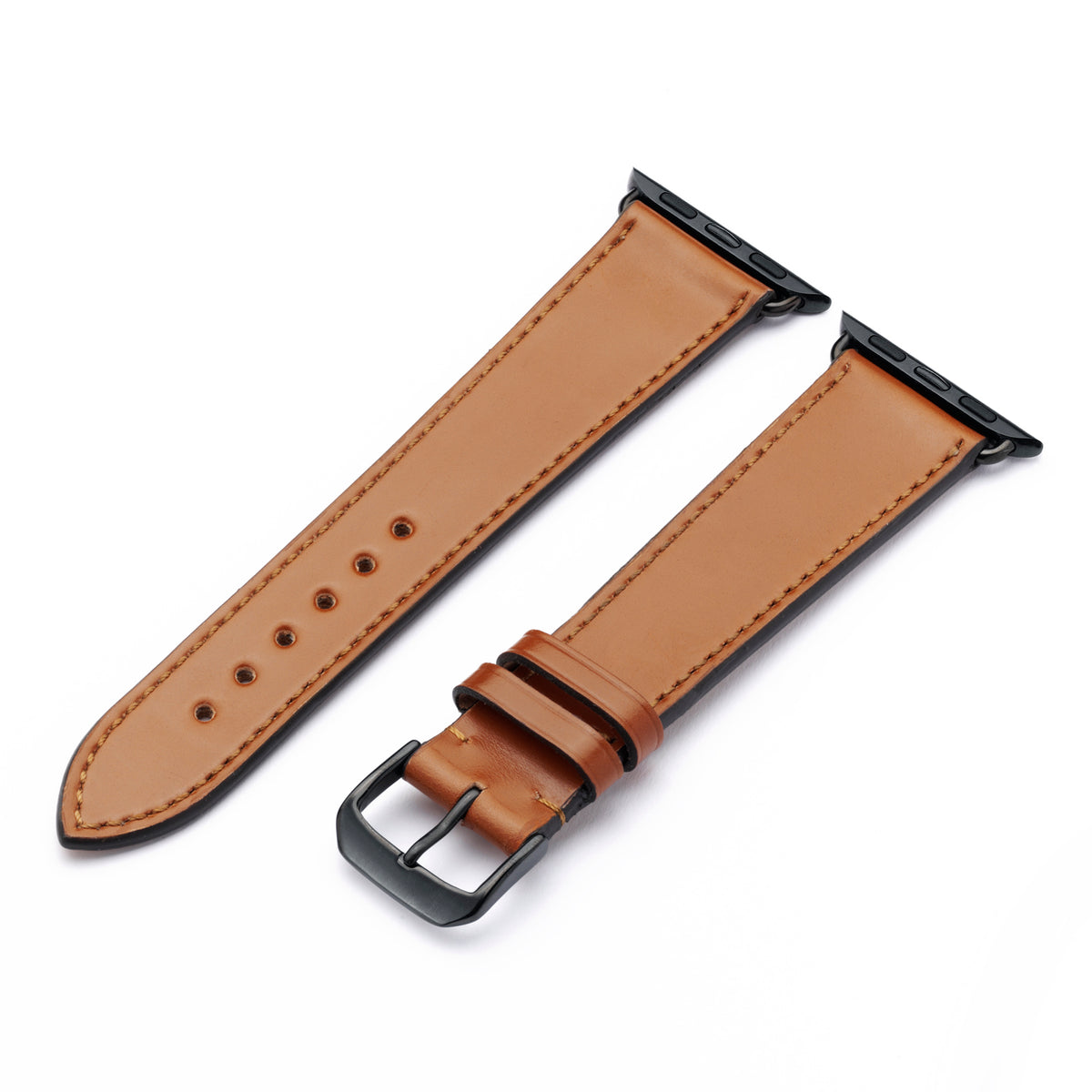 Apple Watch Uhrenarmband Elysian von Happel, Shell Cordovan Leder, handgefertigt, Honig