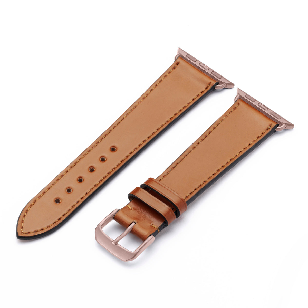 Apple Watch Uhrenarmband Elysian von Happel, Shell Cordovan Leder, handgefertigt, Honig