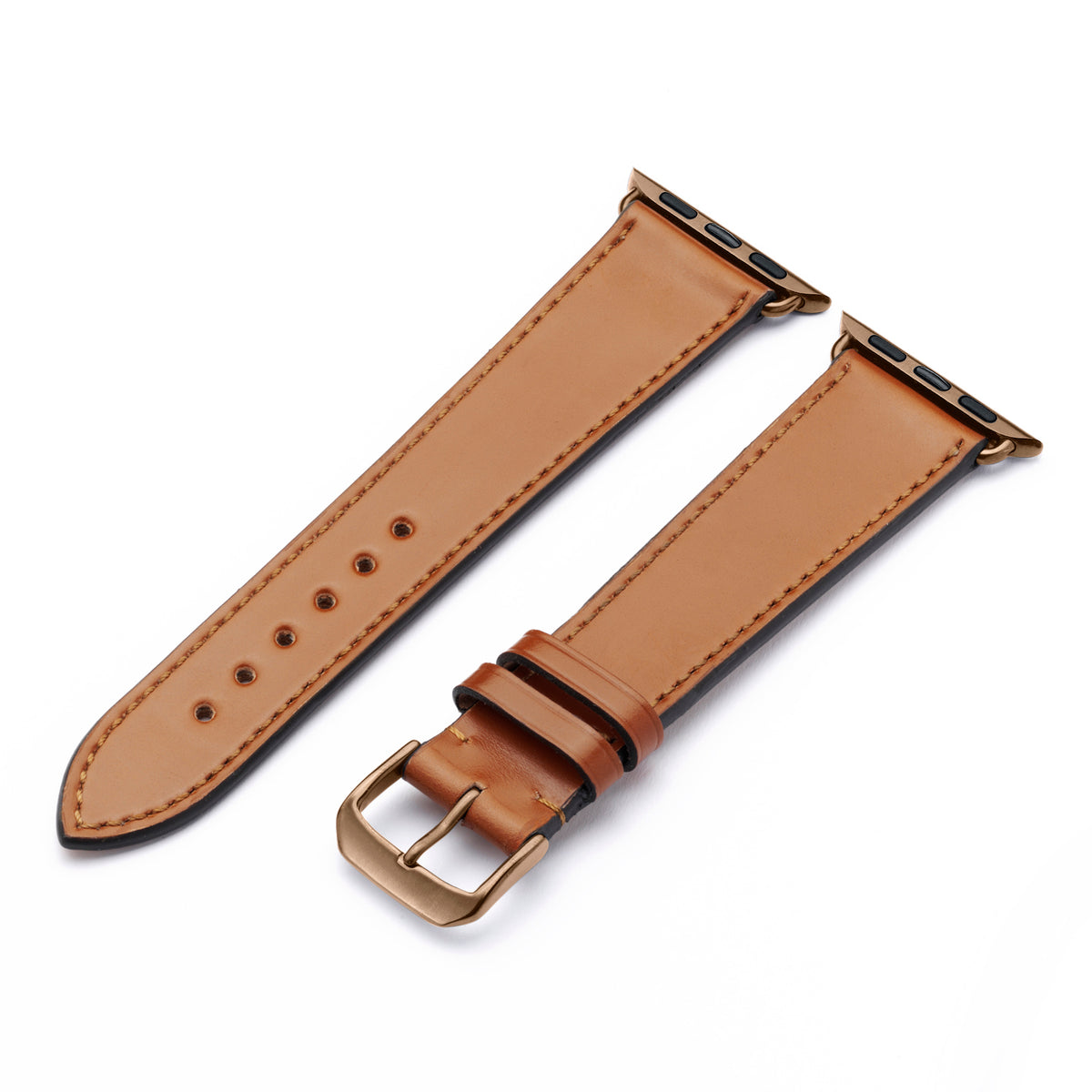 Apple Watch Uhrenarmband Elysian von Happel, Shell Cordovan Leder, handgefertigt, Honig