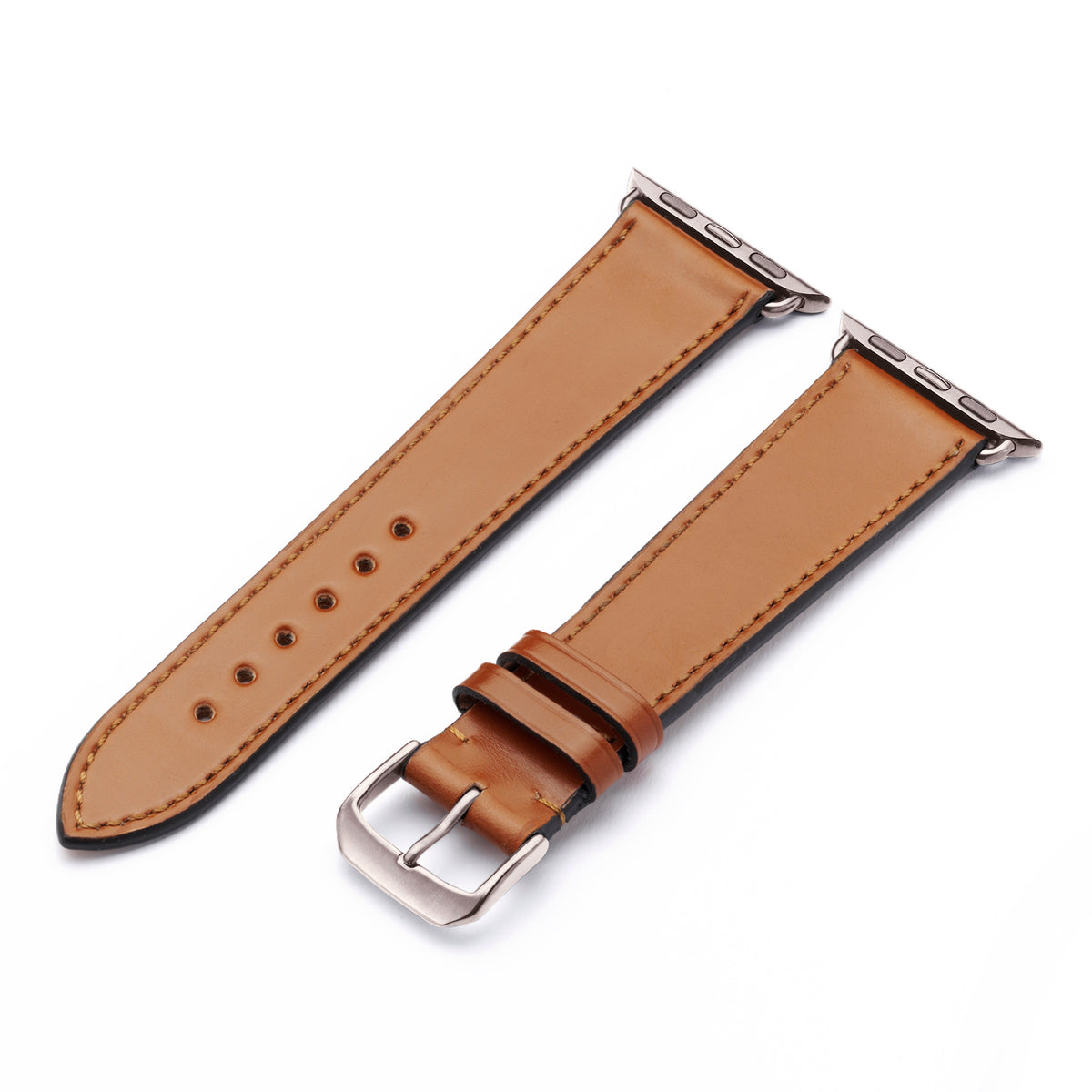 Apple Watch Uhrenarmband Elysian von Happel, Shell Cordovan Leder, handgefertigt, Honig