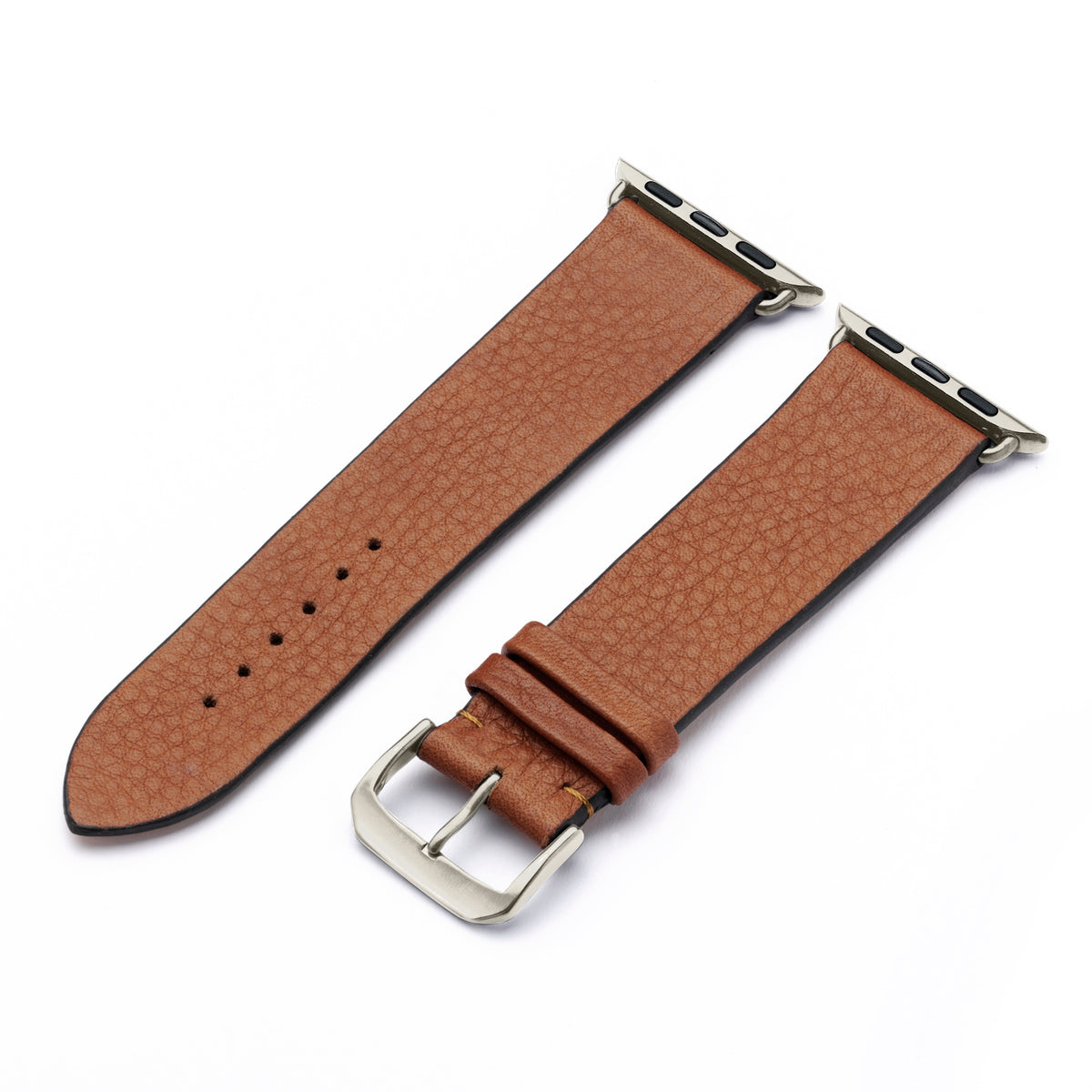 Apple Watch Uhrenarmband Horizon von Happel, Bioleder, handgefertigt, Cognac