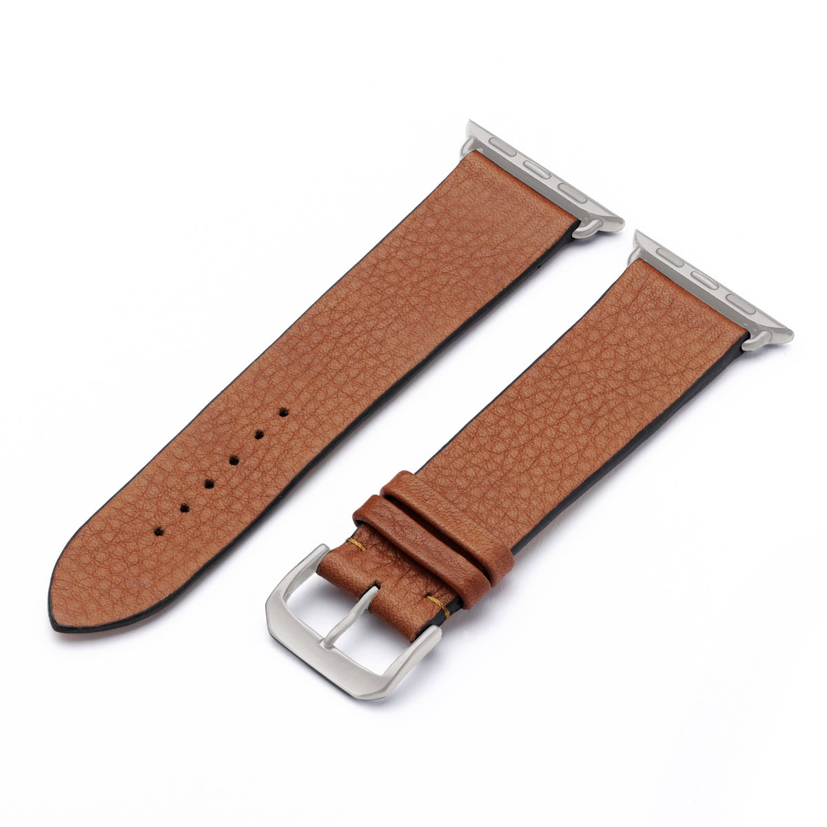 Apple Watch ULTRA Uhrenarmband Horizon von Happel, Bioleder, handgefertigt, Cognac